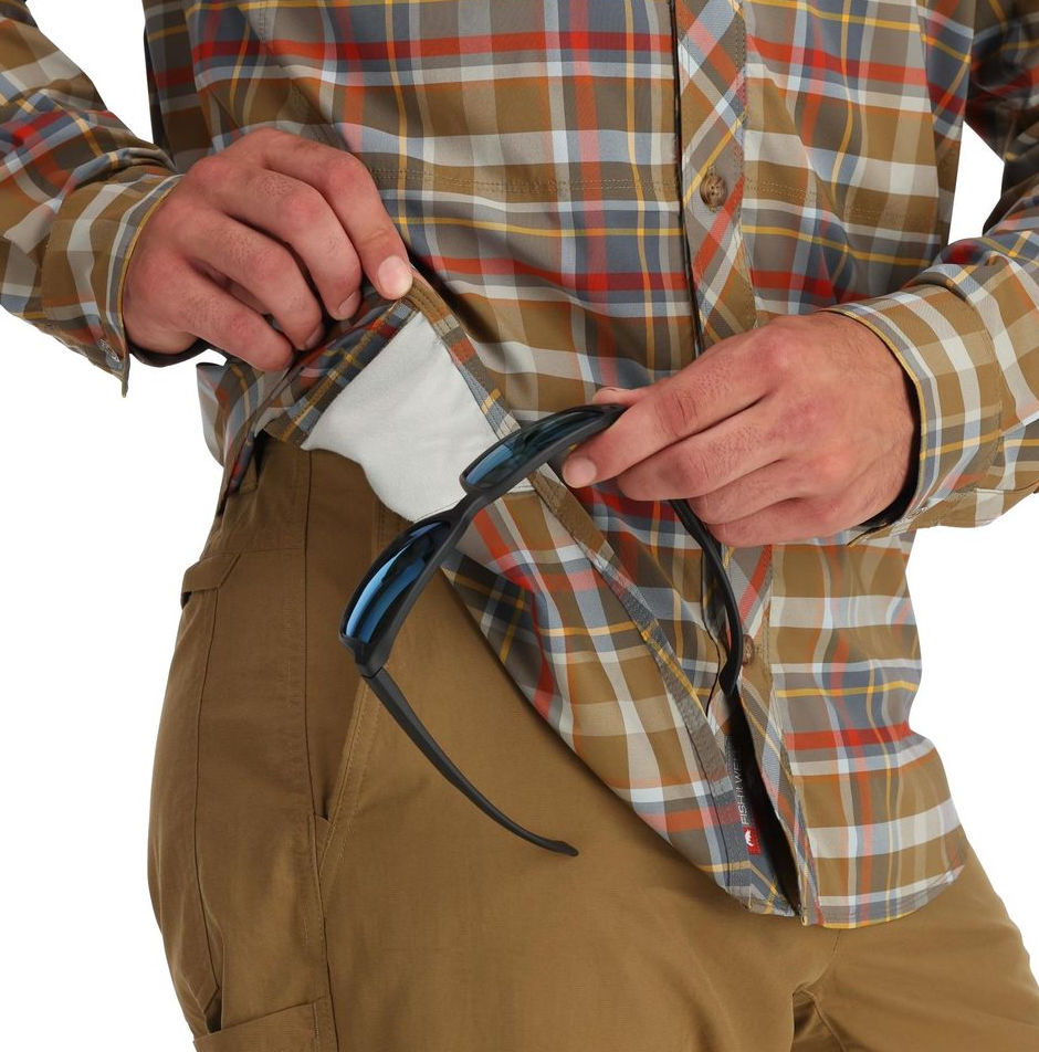 P-25519_Simms_Bugstopper_Shirt_Plaid_Chestnut_Multi_Plaid_4 Example Chestnut Multi Plaid