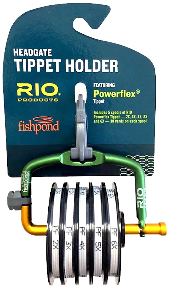 Rio Headgate Tippet Dispenser with Powerflex Tippet 2X - 6X Filled