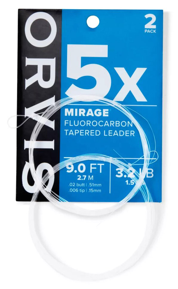 Orvis_Mirage_FC_Leader_2pack Orvis Mirage Fluorocarbon Tapered Leader 9 ft 2er Pack