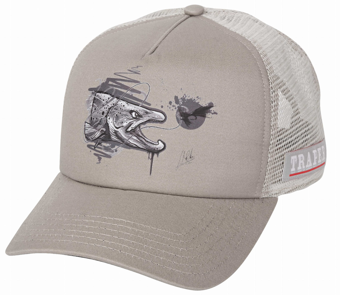 Traper Art Cap Trout grey Hat 
