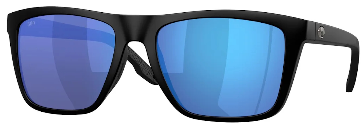 Costa polarised glasses Mainsail XL Matte Black Blue Mirror 580G