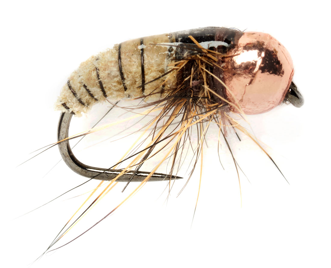 Fulling_Mill_Nymphe_Crostons_Car_Wash_Caddis_Tan_Barbless_1 Fulling Mill Nymph - Croston's Car Wash Caddis Tan Barbless