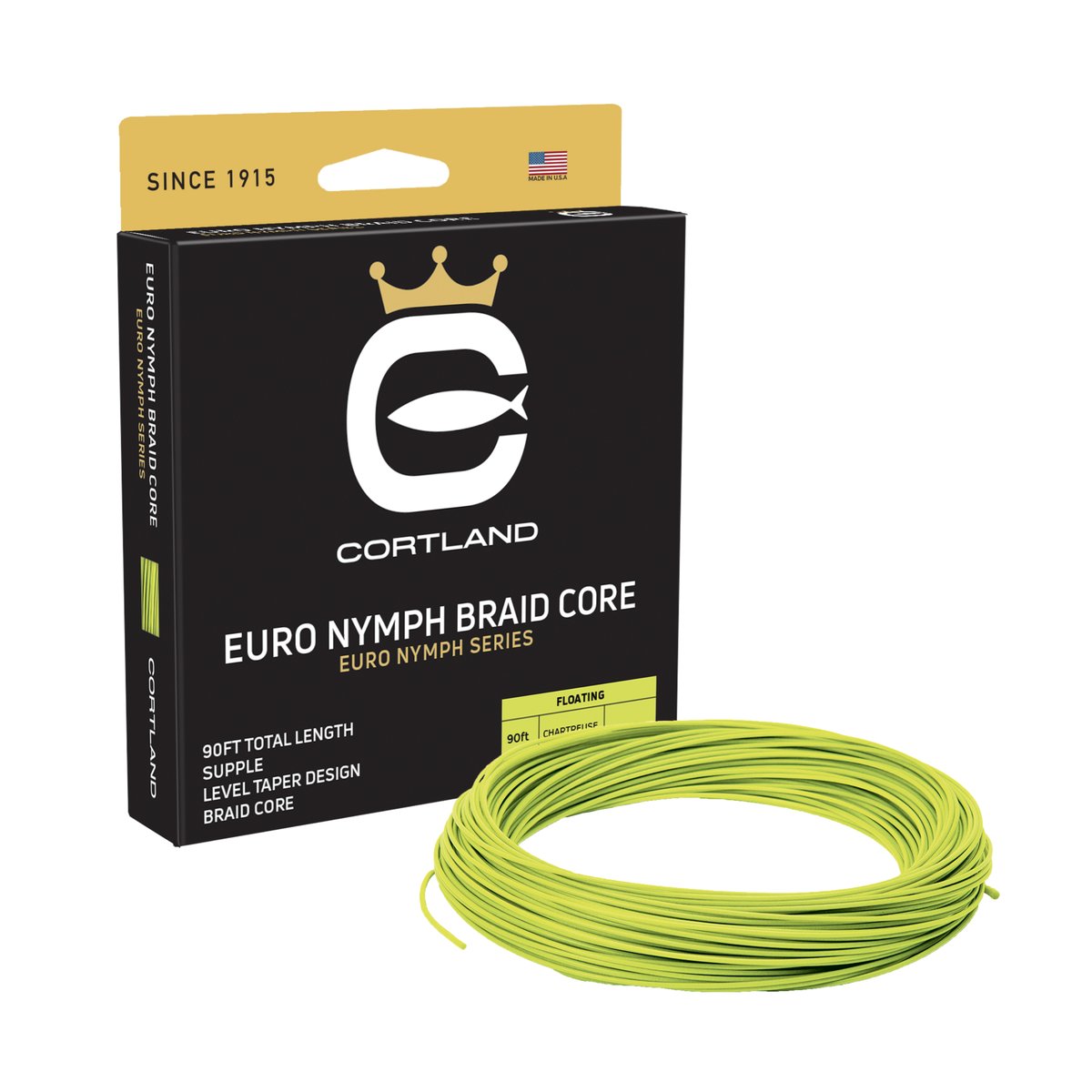 Cortland Hi-Vis Euro Nymph Braid Core Level Fly Line