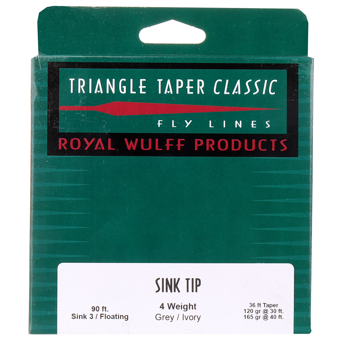 Royal Wulff Triangle Taper Short Floating - Sink4 WF Fliegenschnur Ivory & Grey Head