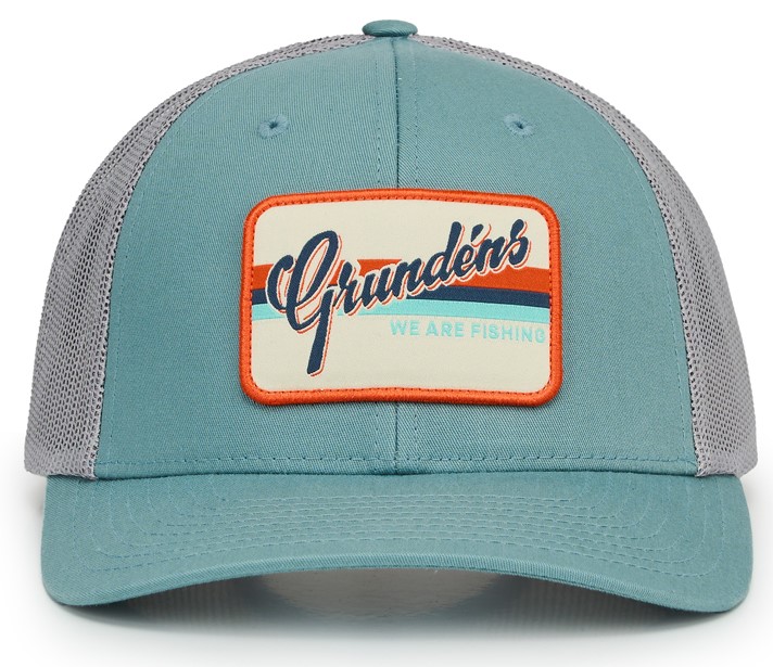 Grundéns Low Pro Script Trucker Cap smoke blue/aluminium