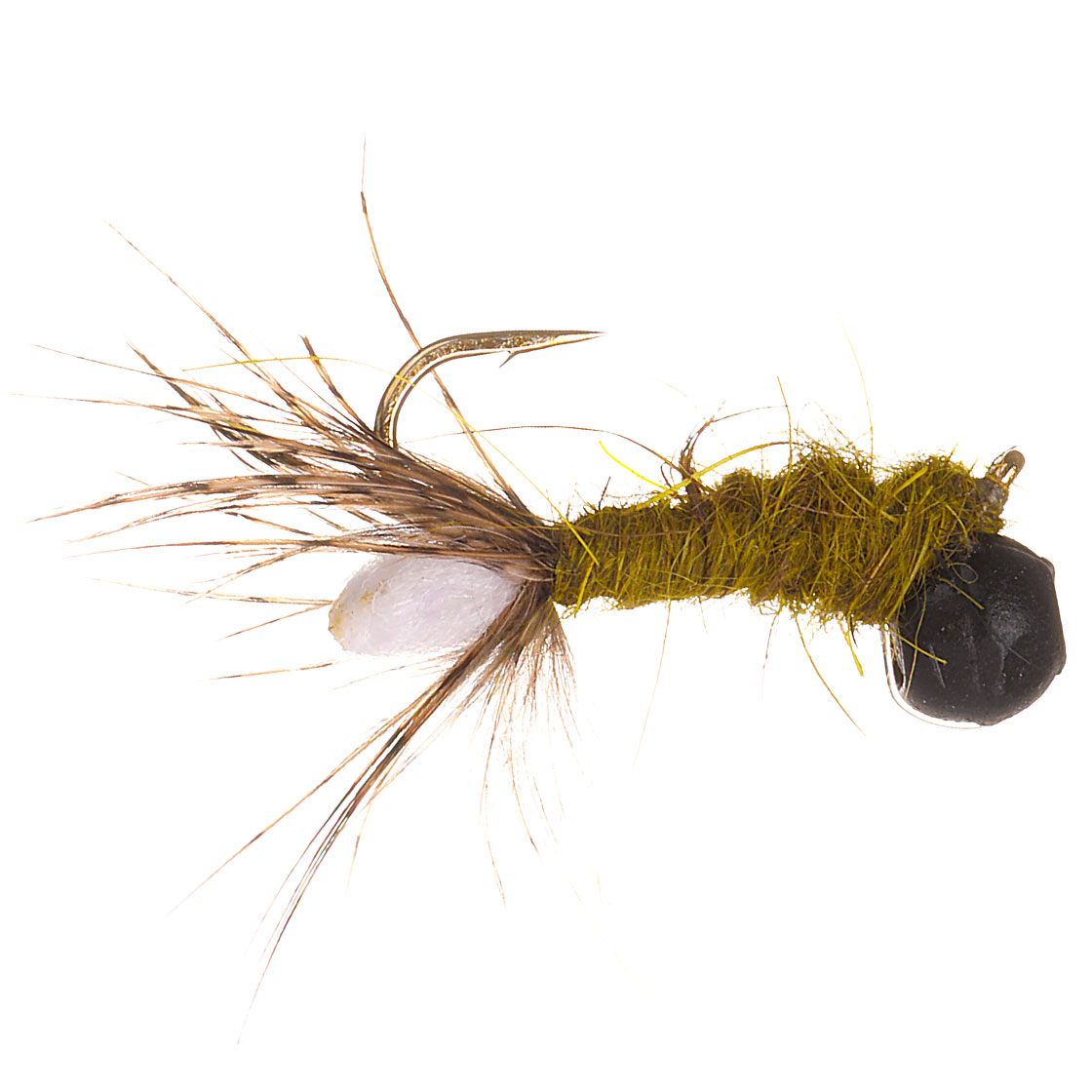 P-10802_Fulling-Mill-Nymphe-Peeping-Caddis-Olive Bindebeispiel