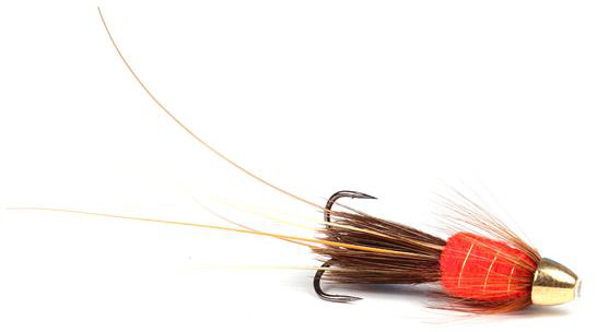 Guideline Tubenfly Red Frances Cone Brass