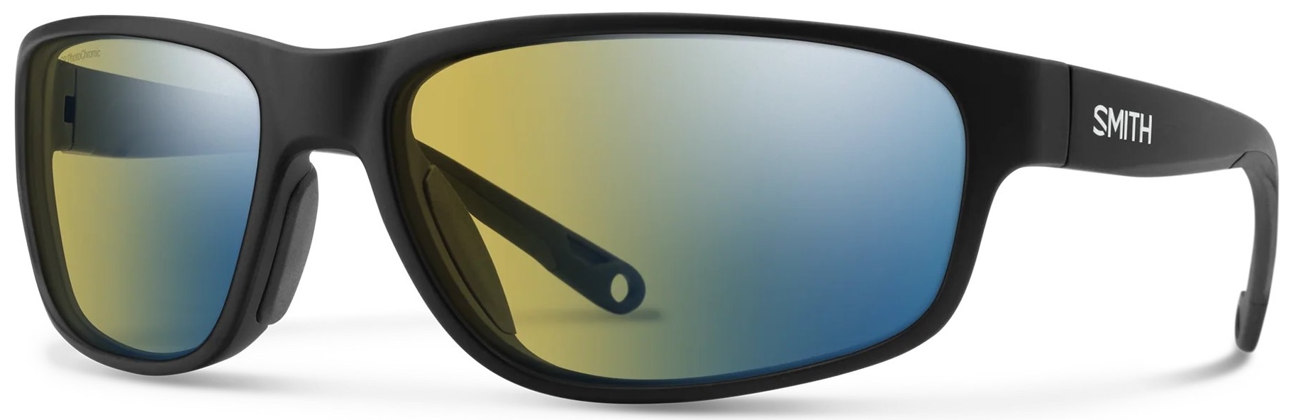 Smith Optics Polarised Glasses Redding 2 Matte Black Polarchromic Yellow Blue Mirror