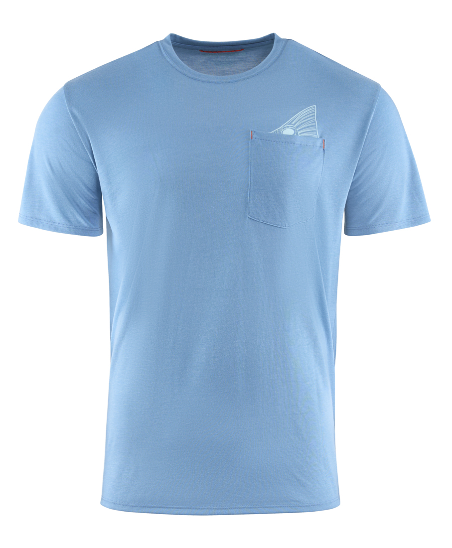 P-27640_Grundens_Species_Pocket_Tee_Shirt_Captains_Blue_Heather_1 Grundéns Species Pocket Tee Shirt captain's blue heather