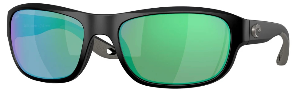 Costa Polarized Glasses Clipperton Matte Black (Green Mirror 580G)