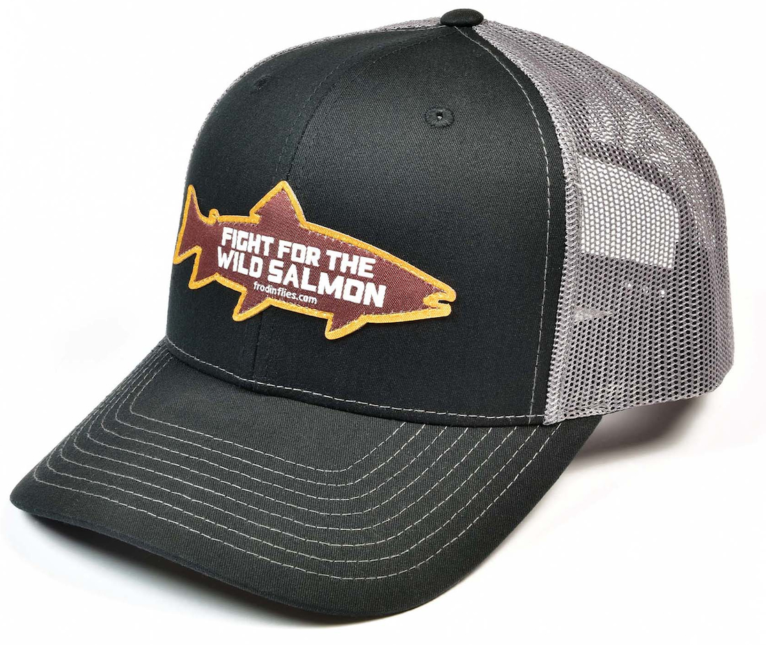 P-26624_Frodin_Free_Wild_Salmon_Trucker_Hat_Black_Grey_ Frödin Free Wild Salmon Trucker Hat Cap black grey