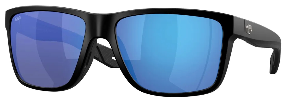 Costa Polarized Glasses Broadbill II Matte Black (Blue Mirror 580G)