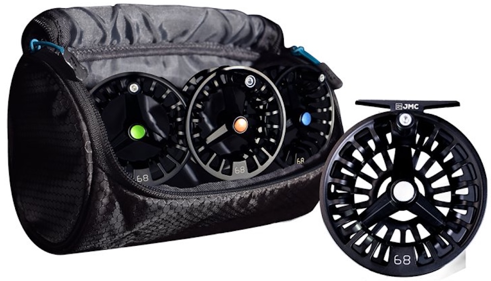 JMC Revolution LT fly reel black with 3 spare spools and reel bag