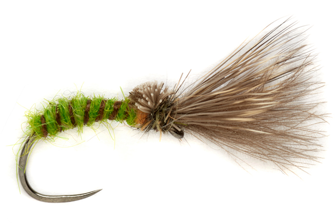 P-21124_FullingMill_Procters_Caddis_Emerger_Green Fulling Mill Dry Fly - Procter's Caddis Emerger Green Barbless
