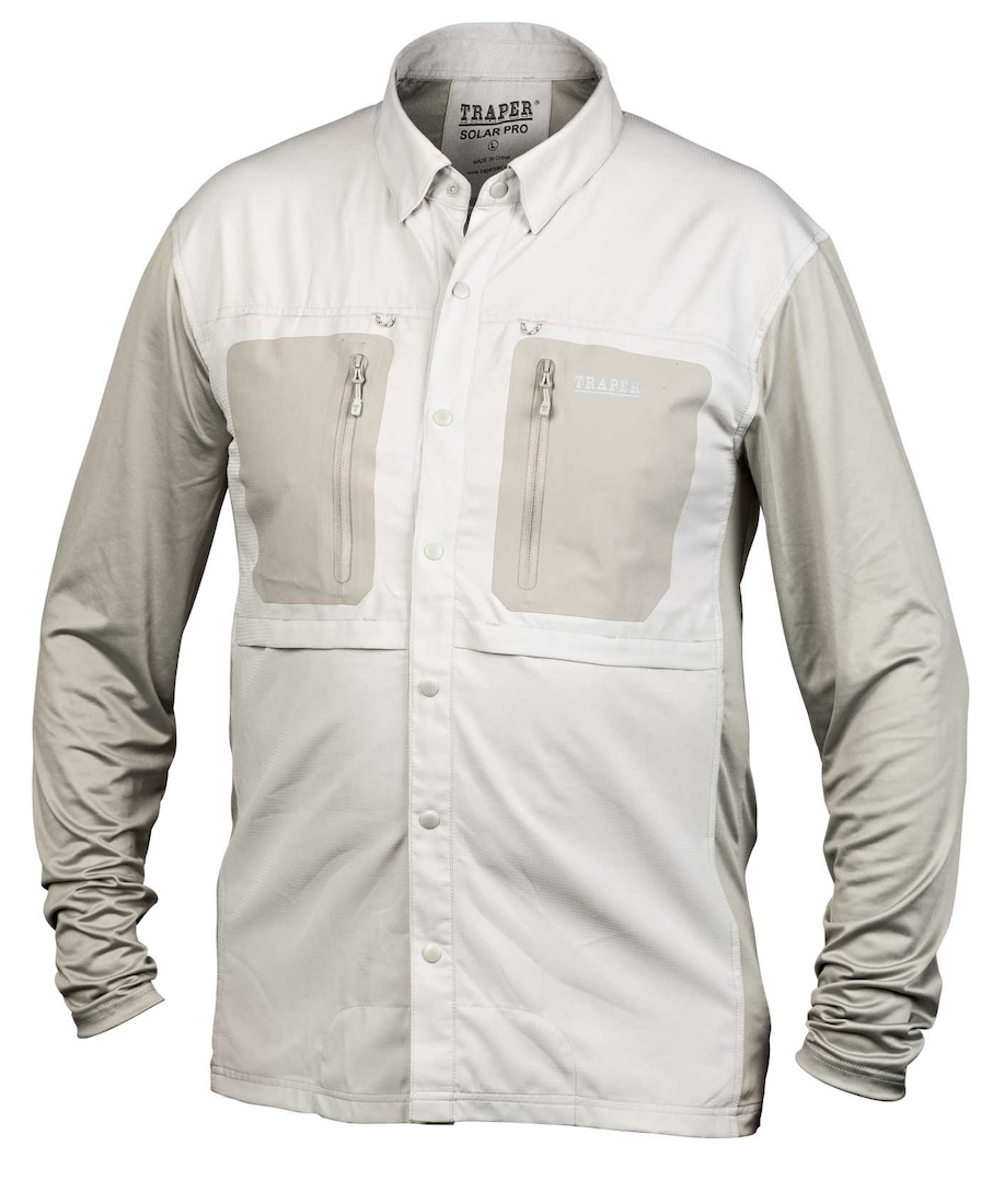 P-26485_Traper_Solar_Pro_UPF50_Shirt_Sonnenschutz_light-Olive_ Traper Solar Pro UPF 50+ Fishing Shirt Sunshade light olive