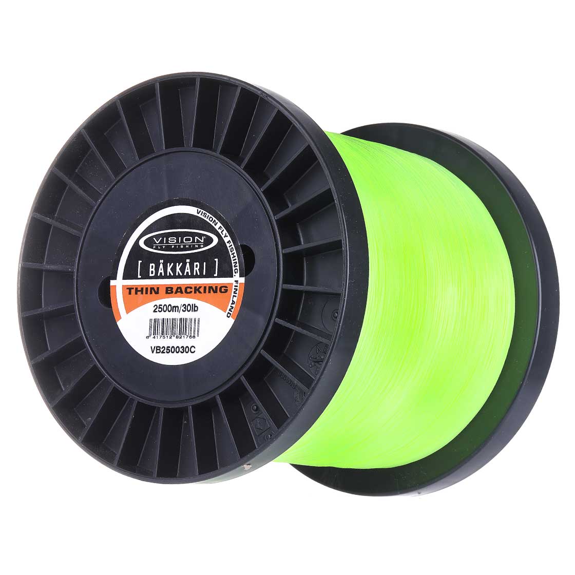 Vision Backing 2500m large spool 30 lb chartreuse
