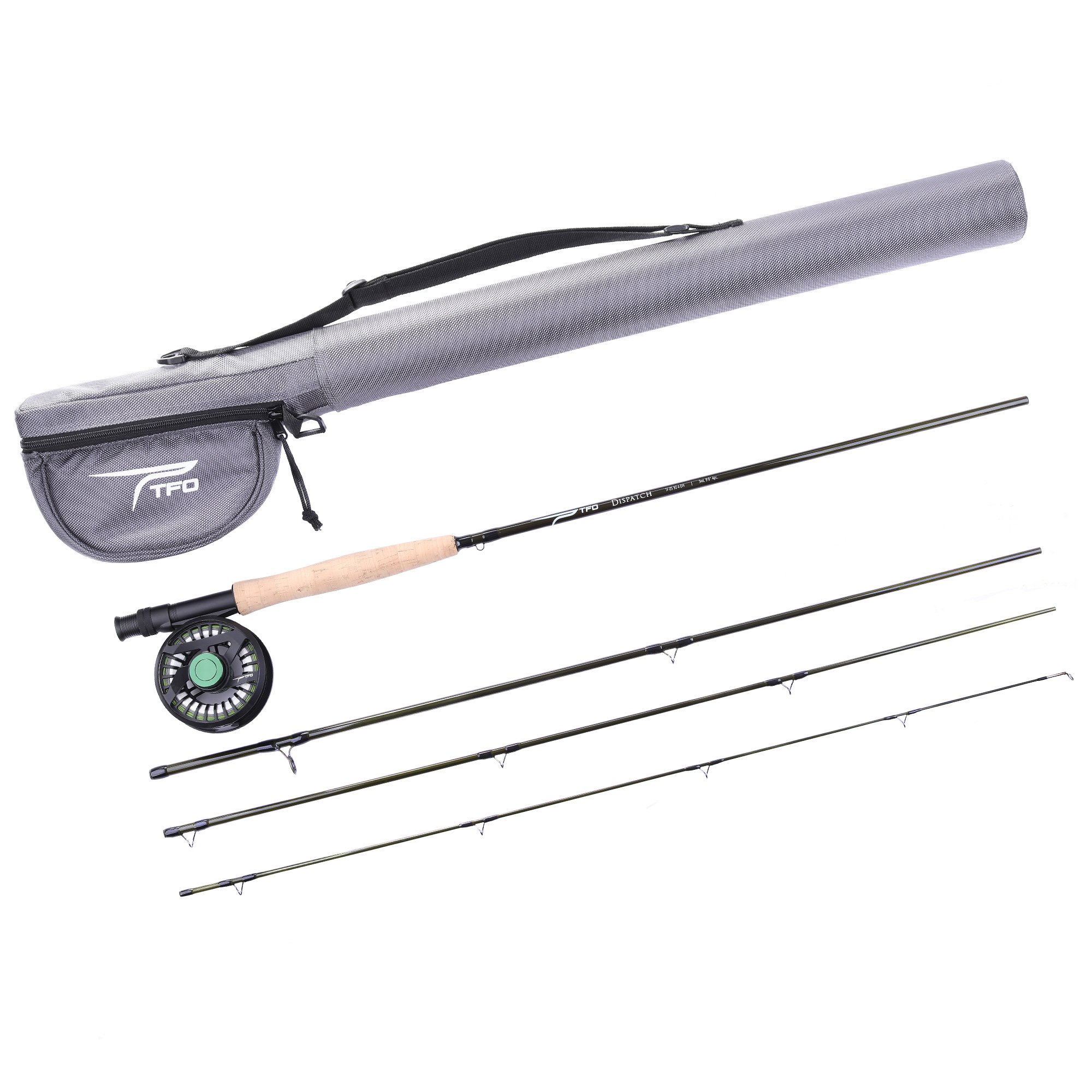 TFO Dispatch Trout fly rod set with transport tube