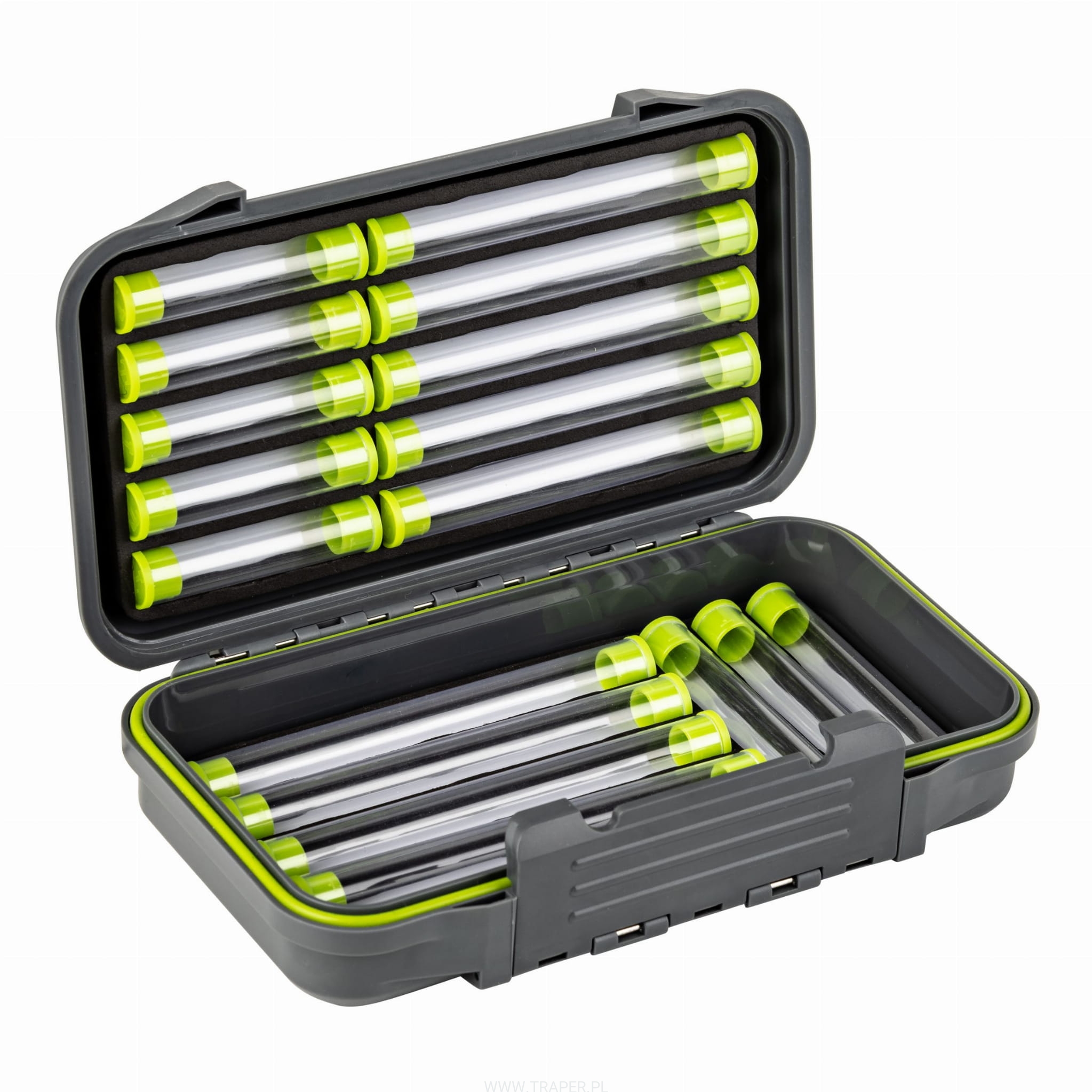 Traper Waterproof Tube Fly Box 196 x 106 x 42 mm for tube flies from 6 cm to 12 cm