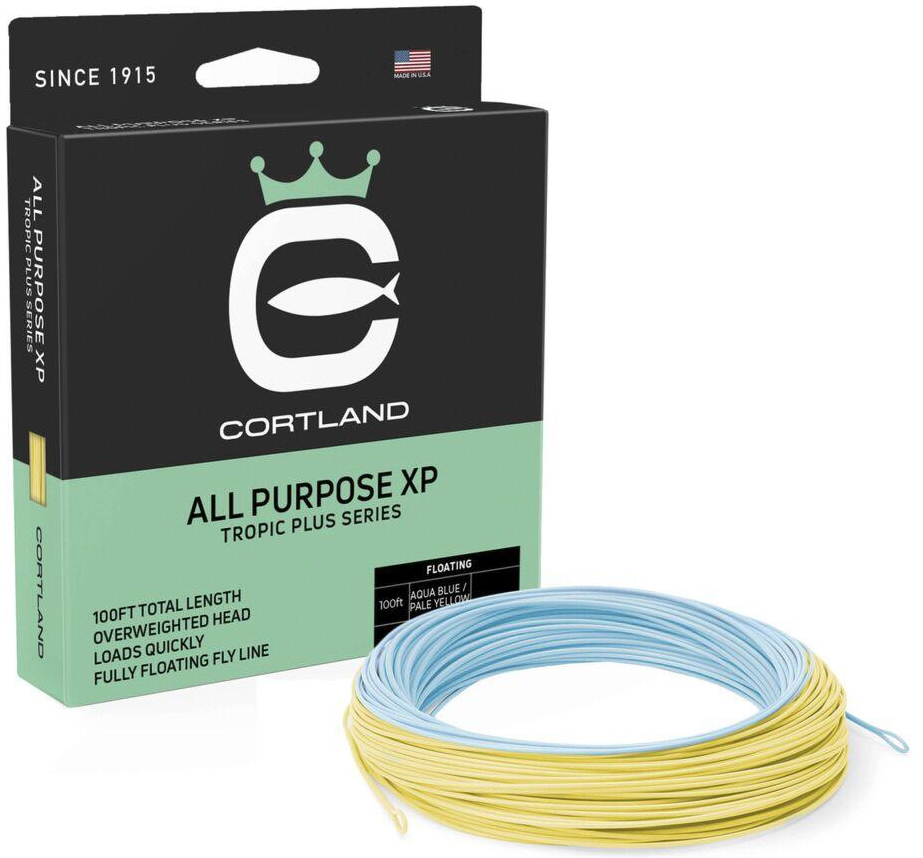 Cortland All Purpose XP Tropical Saltwater Floating Flyline Aqua Blue / Pale Yellow Fly Line