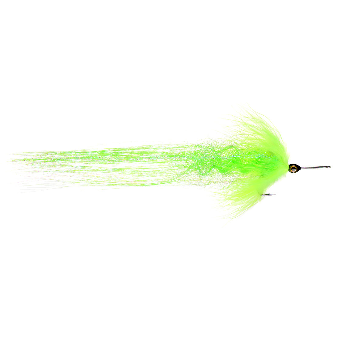 Umpqua Pike Streamer - Kermit Pike Muppet Chartreuse