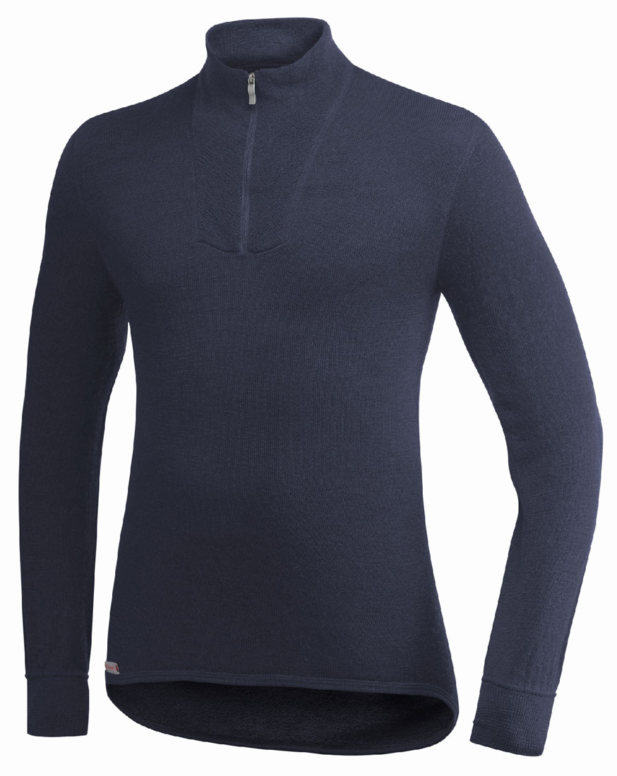 Woolpower Zip Turtleneck 200 dark navy