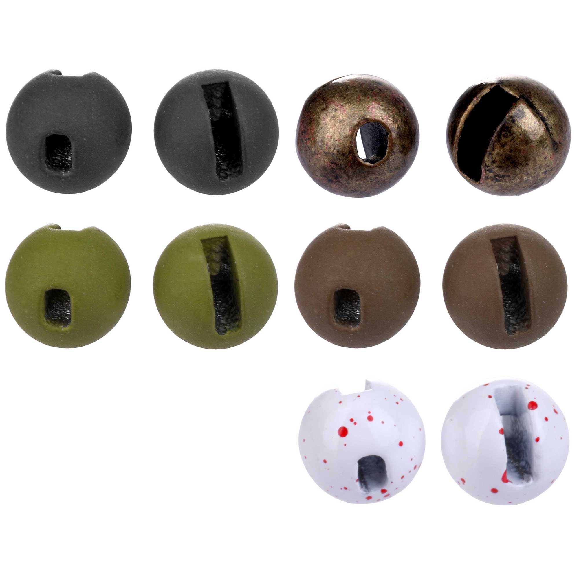 Hanak Tungsten Beads New Round+ slotted beads