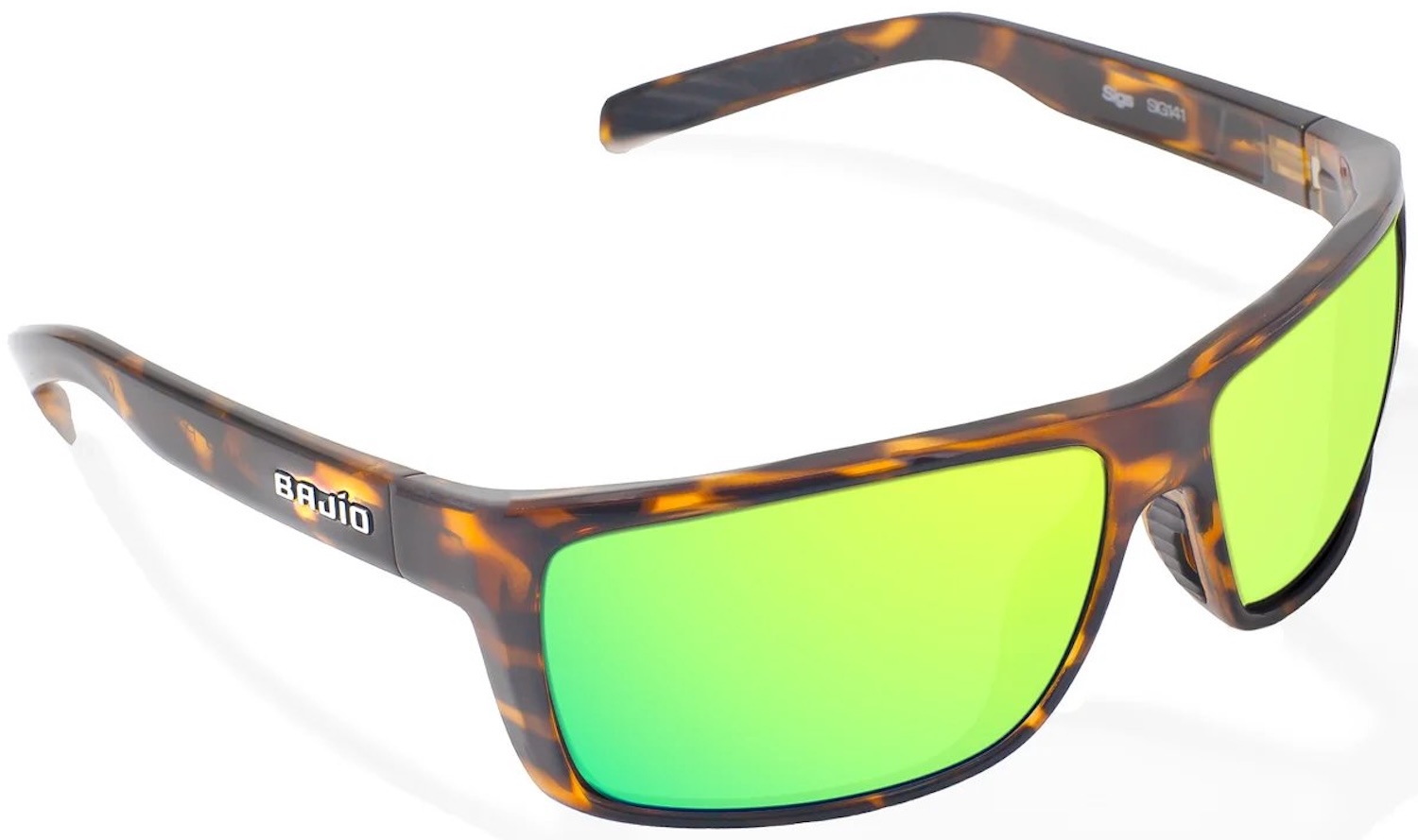 Bajio polarised sunglasses Sigs - Brown Tortoise Gloss (Green Mirror PC)