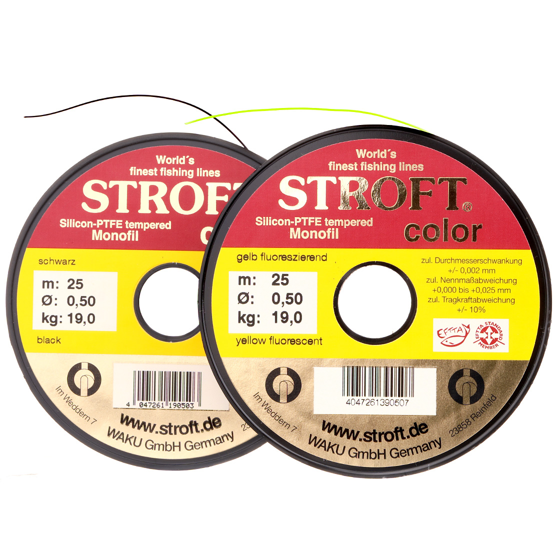 P-09370_Stroft-Color-Vorfachmaterial-Indicator-Line-Sichthilfe-25-m_Spule_ Stroft Color Leader Material Indicator Line Sighter 25 m/Spool