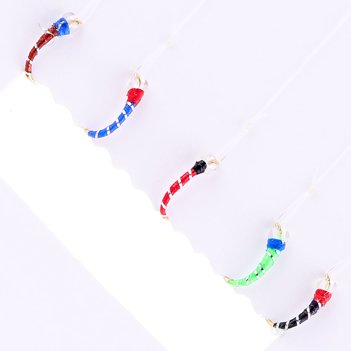 Coregone 5-hook Barbless leader glass mix nymph set