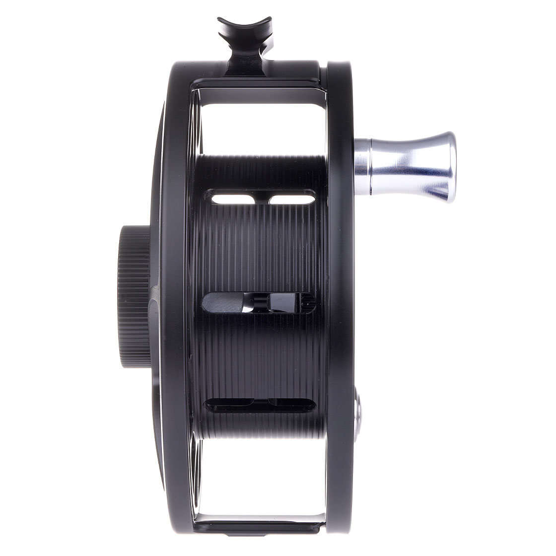 P-23098_Hatch-Iconic-Fly-Reel-Fliegenrolle-Large-Arbor-black_silver_side