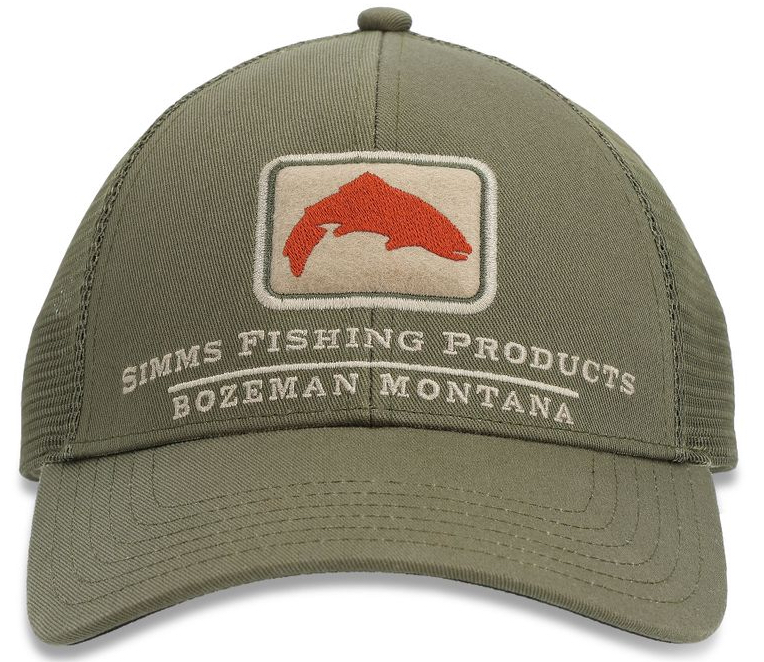 Simms Trout Icon Trucker Cap riffle green
