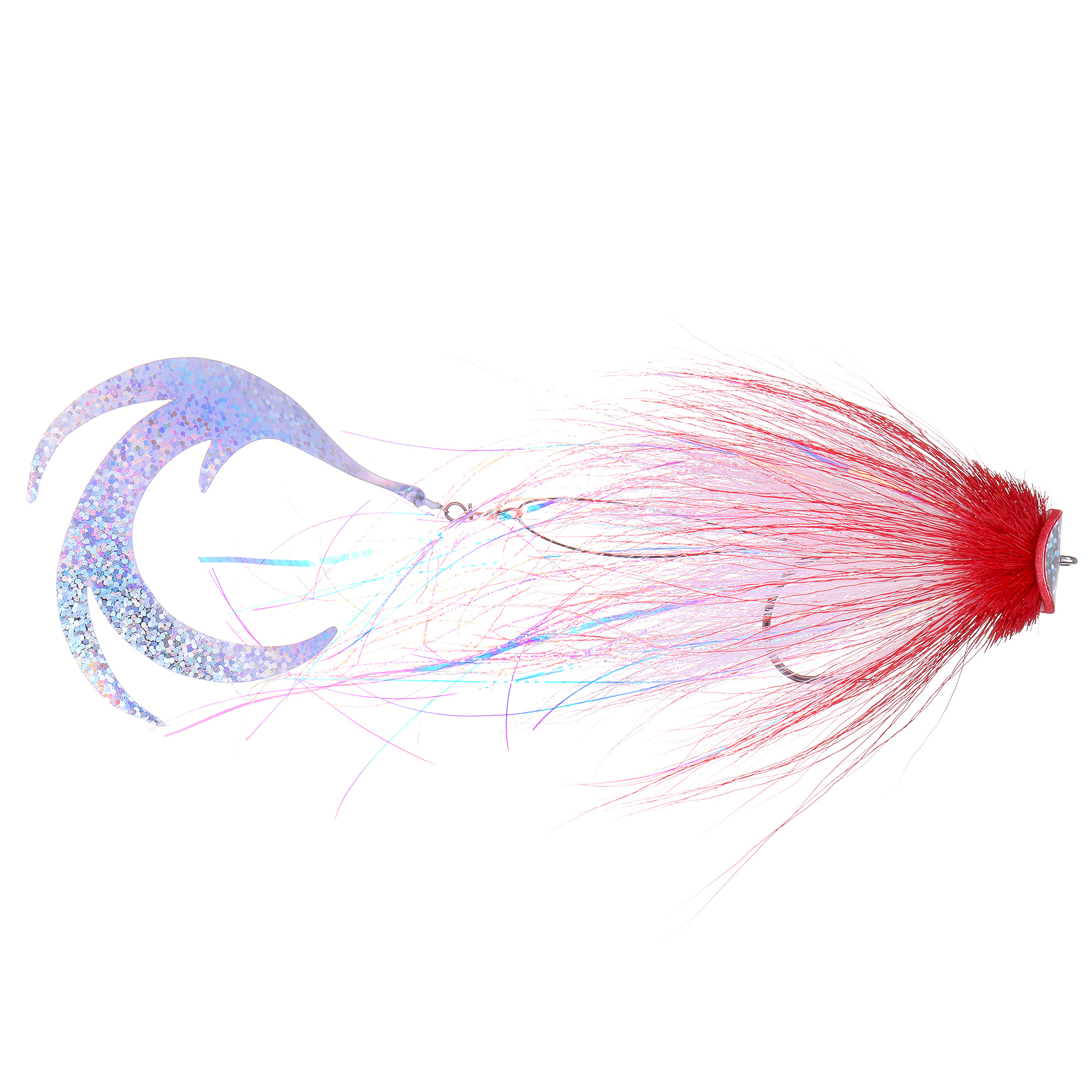 Superflies Pike - Waterpusher Red/White Weighted #6/0