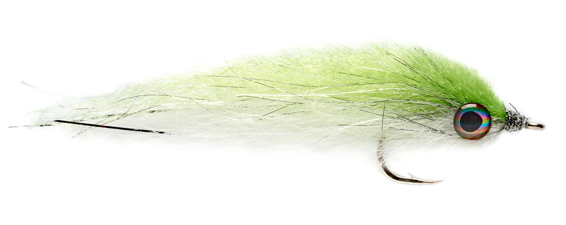 Fulling_Mill_Streamer_Salty_Mullet_chartreuse_white_1 Fulling Mill Streamer - Salty Mullet chartreuse & white