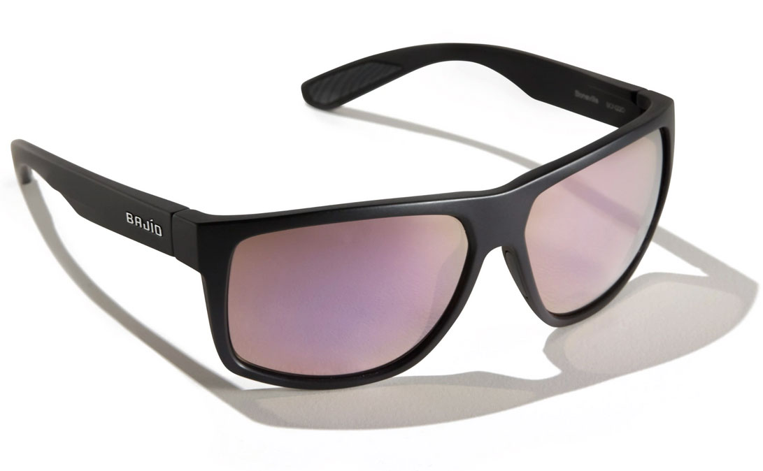 Bajio Polarized Glasses Boneville - Black Matte (Rose Mirror PC)