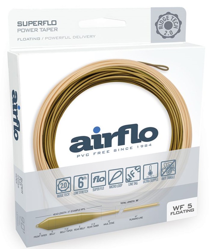 P-28945_Airflo_Ridge_2-0_Superflo_Power_Taper_Trout_Floating_Fliegenshop_Camo_Green_Caddis_1 Airflo Ridge 2.0 Superflo Power Taper Trout Floating Camo Green/Caddis