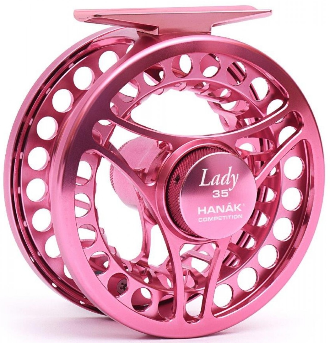 Hanak Superb Lady Nymph H 35 Euro Nymph Full Frame Fly Reel # 3 - 5 pink