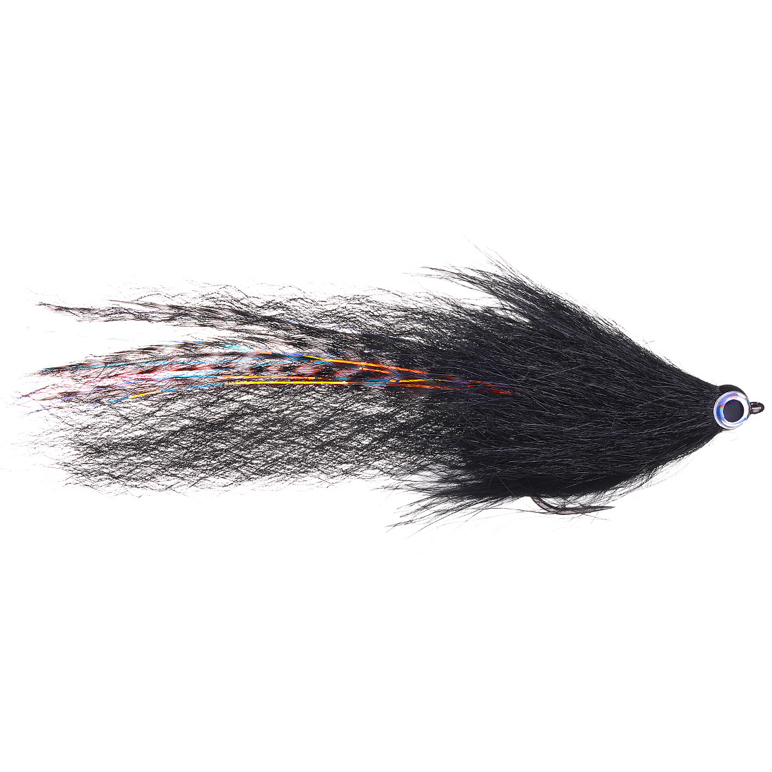 Superflies Pike Fly - Predator Brush black grizzly