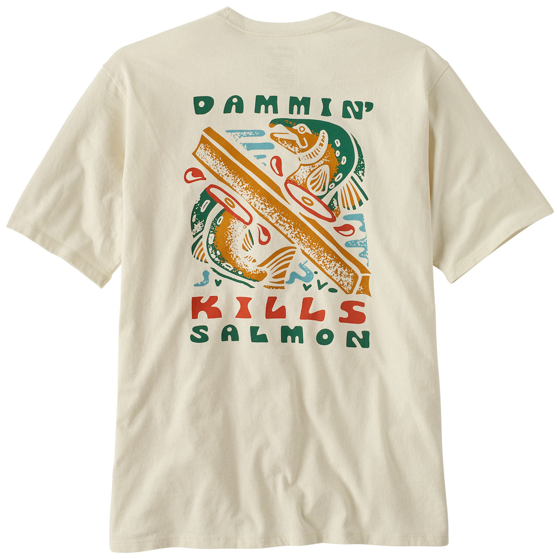 Patagonia M's Take a Stand Responsibili-Tee T-Shirt DMWI - Dammin' Kills: Birch White