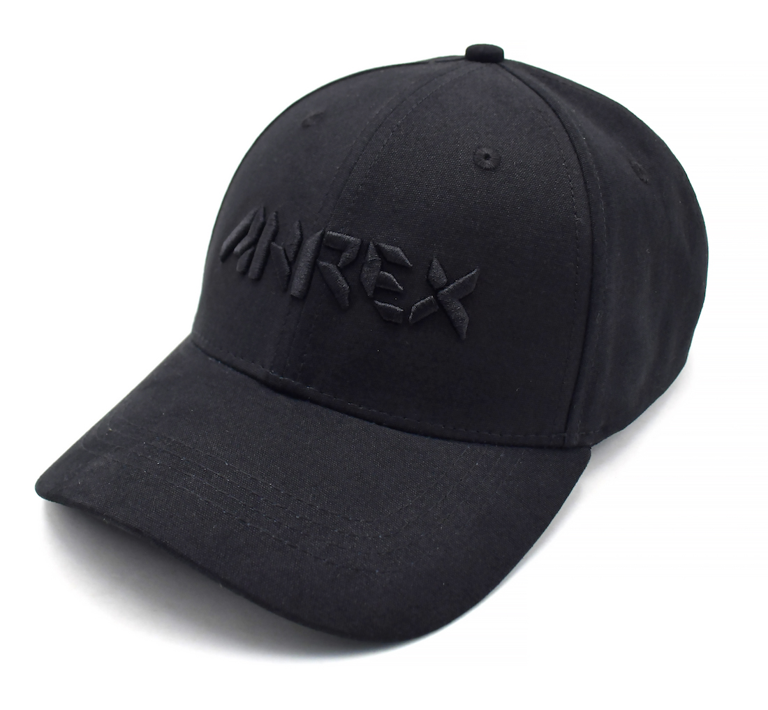 Ahrex Bold Script Cap black on black