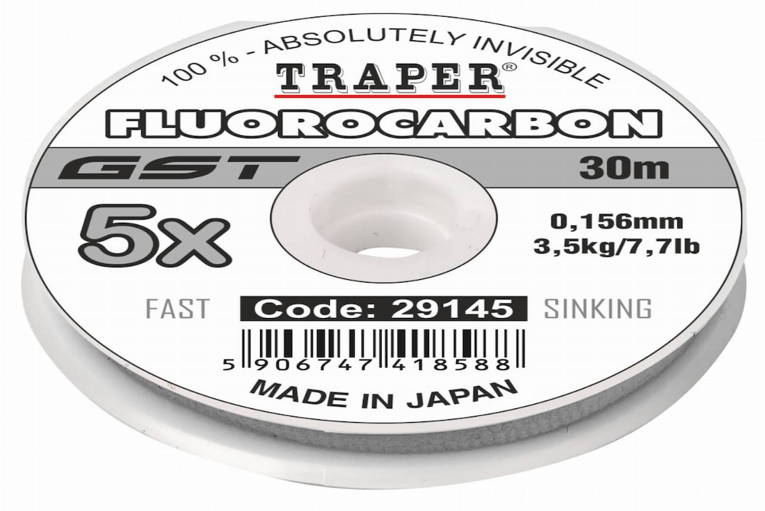 P-26577_Traper_GST_Fluorocarbon_ Traper Fluorocarbon GST 30 m Tippet Spool