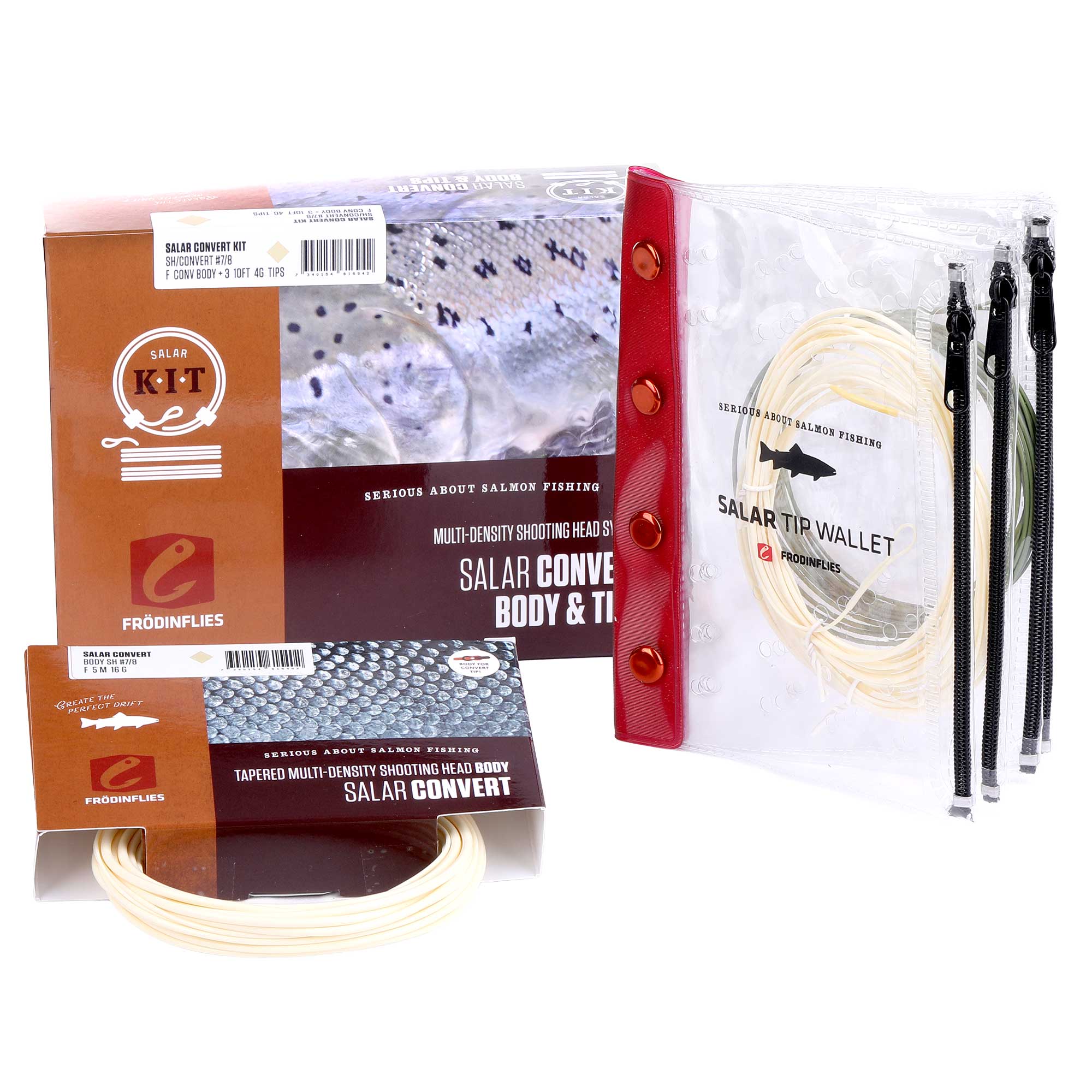 Frödin Salar Convert Singlehand Short Spey Shooting Head Floating Kit with 3 Tips