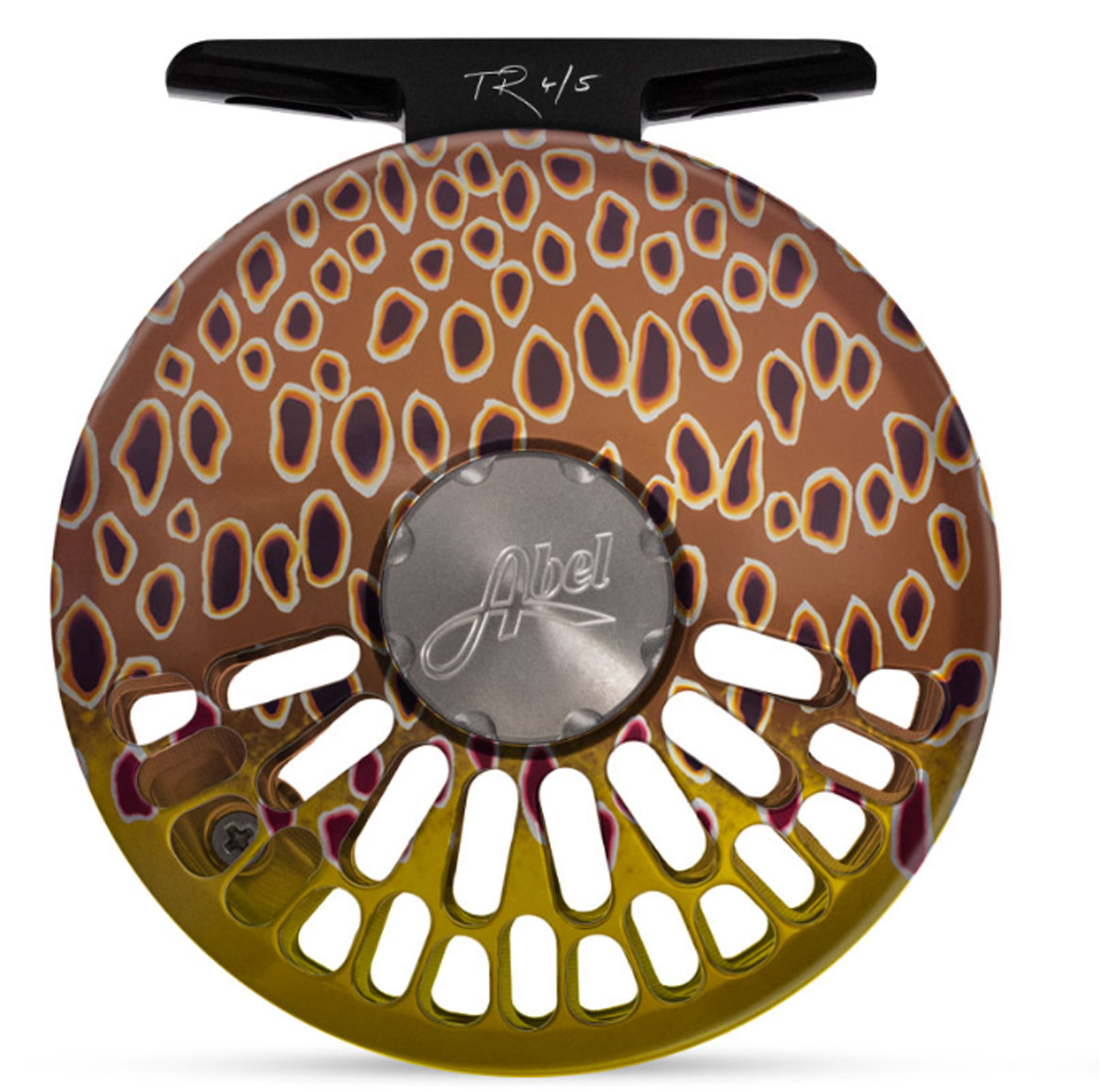 Set Abel Reel & Spool TR # 4/5 Classic Brown Trout Walnut Handle