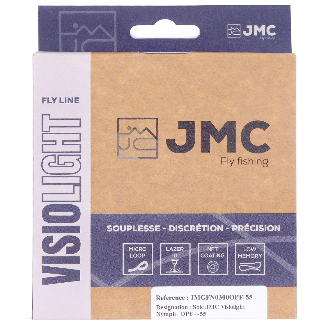 JMC Visiolight Euro Nymph 0,55mm - Orange/multicolor Tip - Fly Line