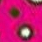 Pink base/Brown lined dots