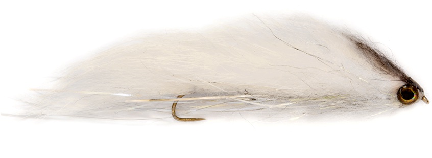 Fulling Mill Streamer - Snake-Bait White Barbless