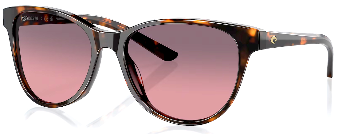 Costa Polarized Glasses Womens Catherine Tortoise (Rose Gradient 580G)