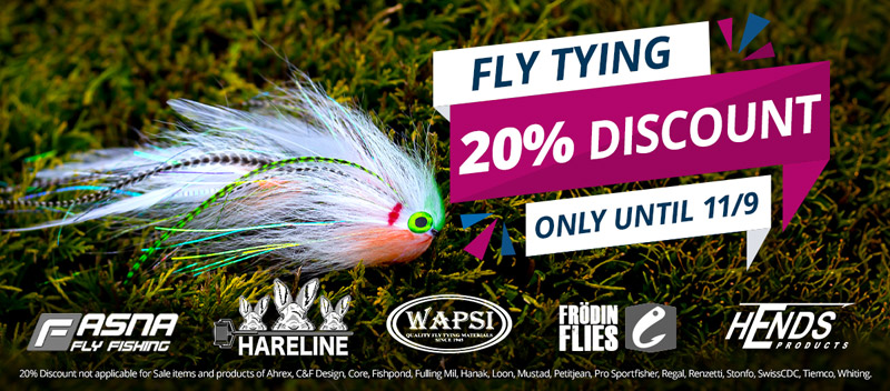 20% off Fly Tying until 11/9