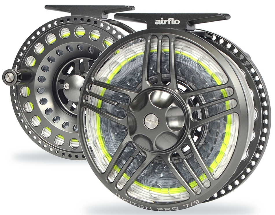 P-28982_Airflo_Switch_Pro_79_Cassetten_fliegenrolle_Mit_Wechselspulen_Tasche_ Airflo Switch Pro Reel #79 Cassette