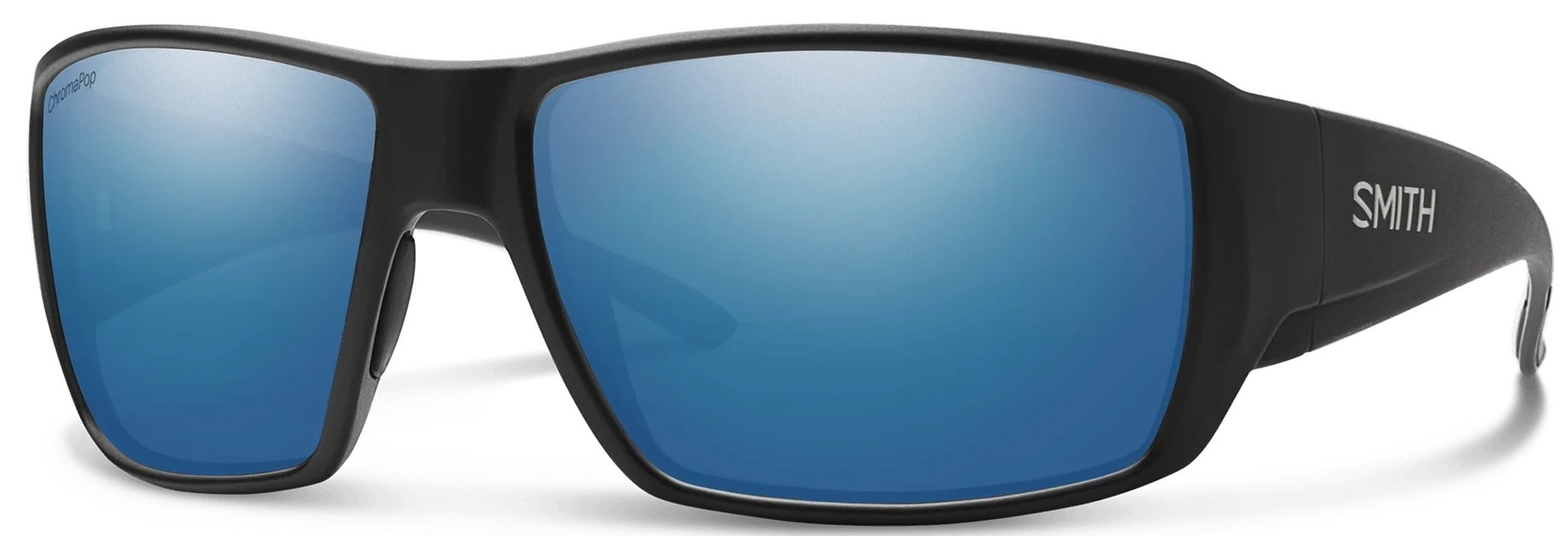 Smith Optics Polarised Glasses Guide's Choice Matte Black Polar Blue Mirror