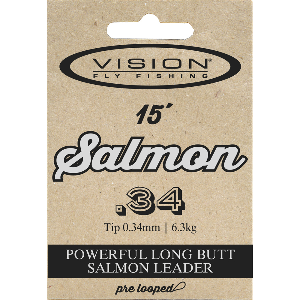 Vision_Salmon_Tapered_Leader_15foot_1 Vision Tapered Leader Salmon 15 ft